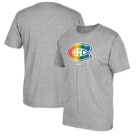 Men's Montreal Canadiens Gray Reebok Rainbow Pride Short Sleeve T-Shirt FengYun,We sell and wholesale Men's Montreal Canadiens Gray Reebok Rainbow Pride Short Sleeve T-Shirt FengYun on line form chian!